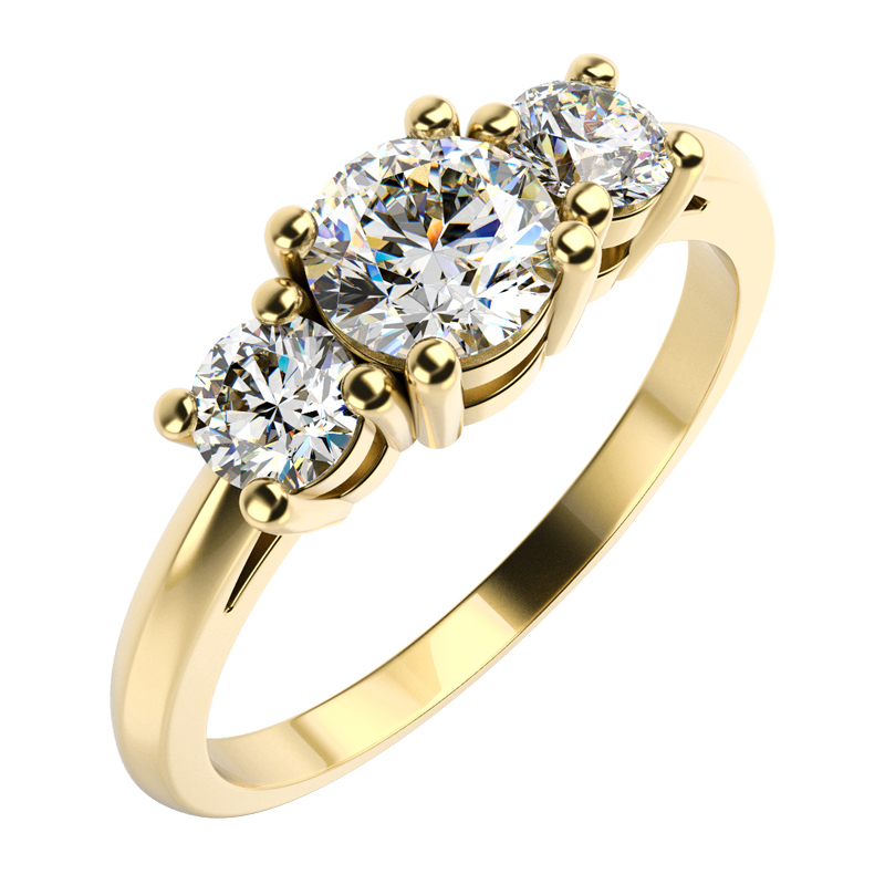 Zlatý diamantový prsteň 66090