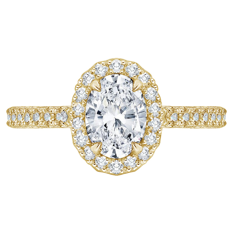 Zlatý diamantový prsteň pre zásnuby 74310