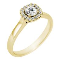 Zásnubný prsteň s lab-grown diamantmi v halo štýle Liare