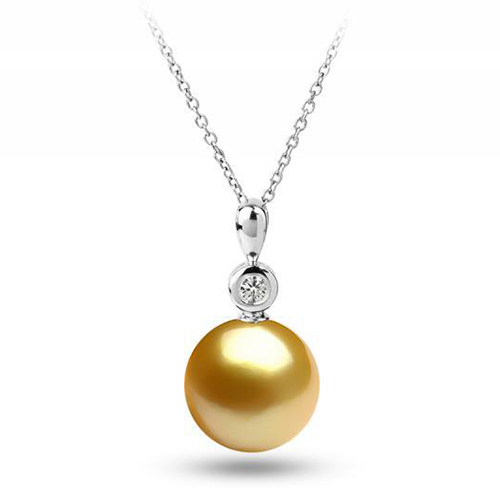 Zlatá perla s diamantom 76720