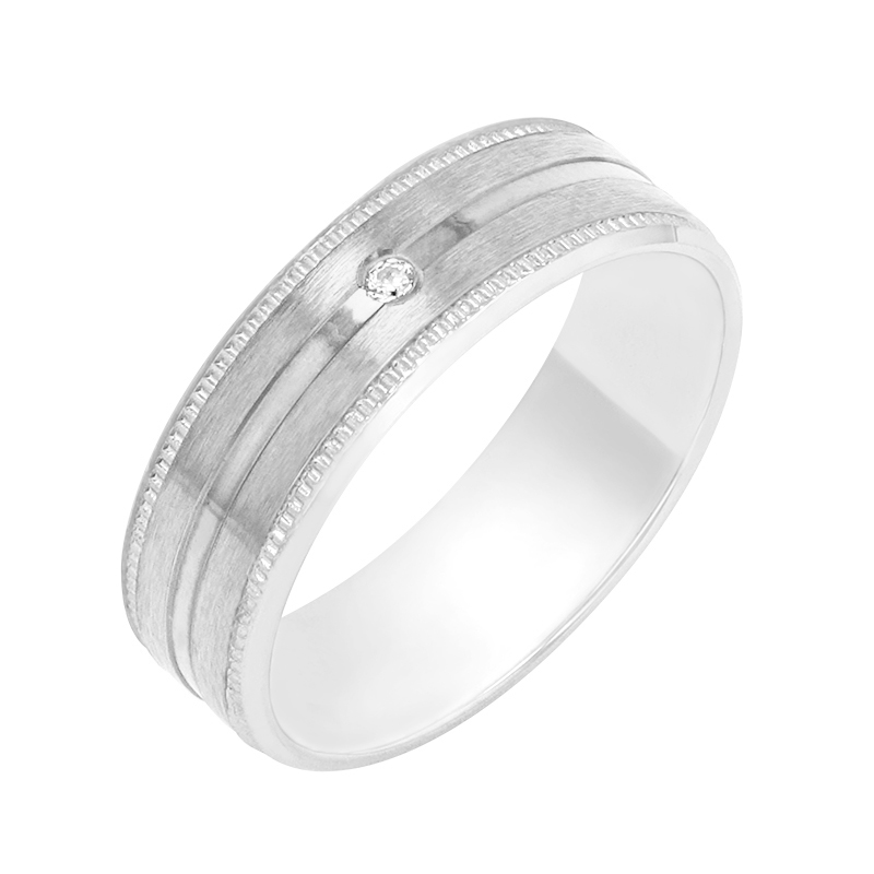 Dámský snubný prsteň z bieleho zlata 78800