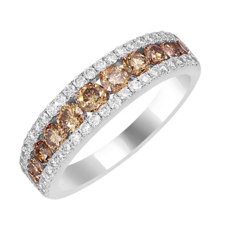 Diamantový prsteň z bieleho zlata 78980