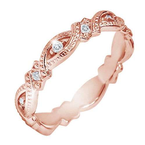 Diamantový prsteň z růžového zlata 80660