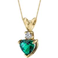 Smaragdový náhrdelník zo zlata s diamantom Demelda