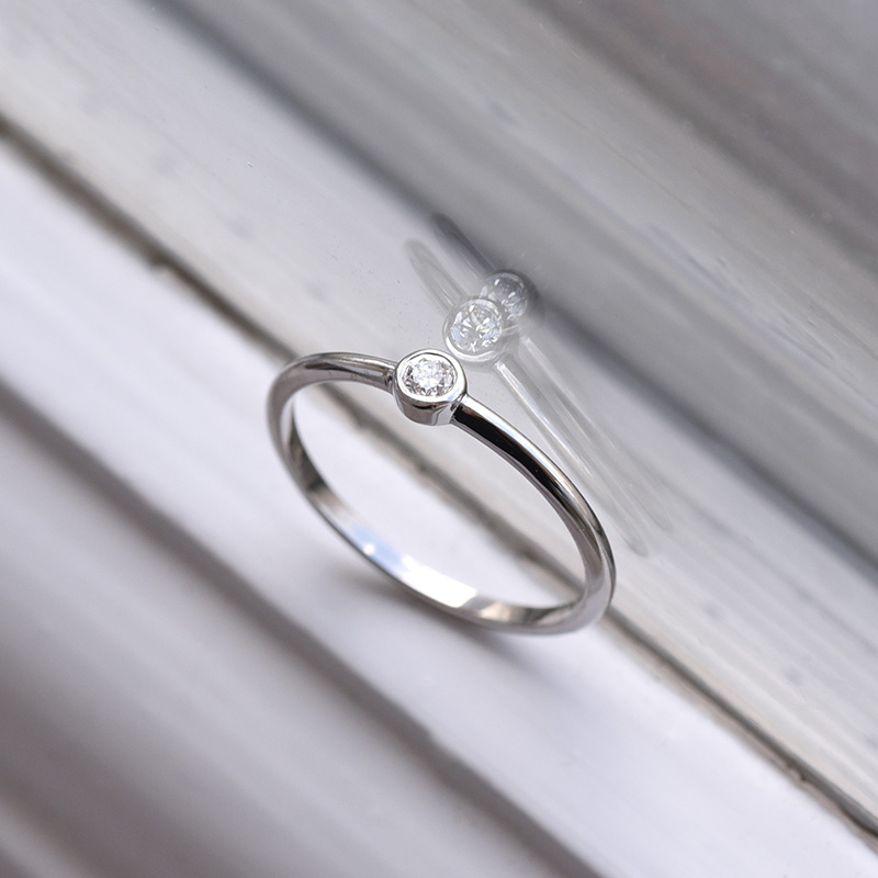 Minimalistický diamantový prsteň Ruslan 84390
