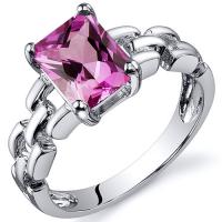 Strieborný prsteň s ružovým zafírom Dayla