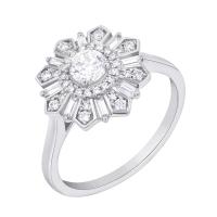Prsteň s diamantmi v tvare kvetiny Totty