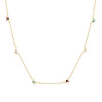 Cluster náhrdelník s farebnými drahokamami Kyrosa