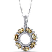 Strieborný náhrdelník plný citrínov Haxina