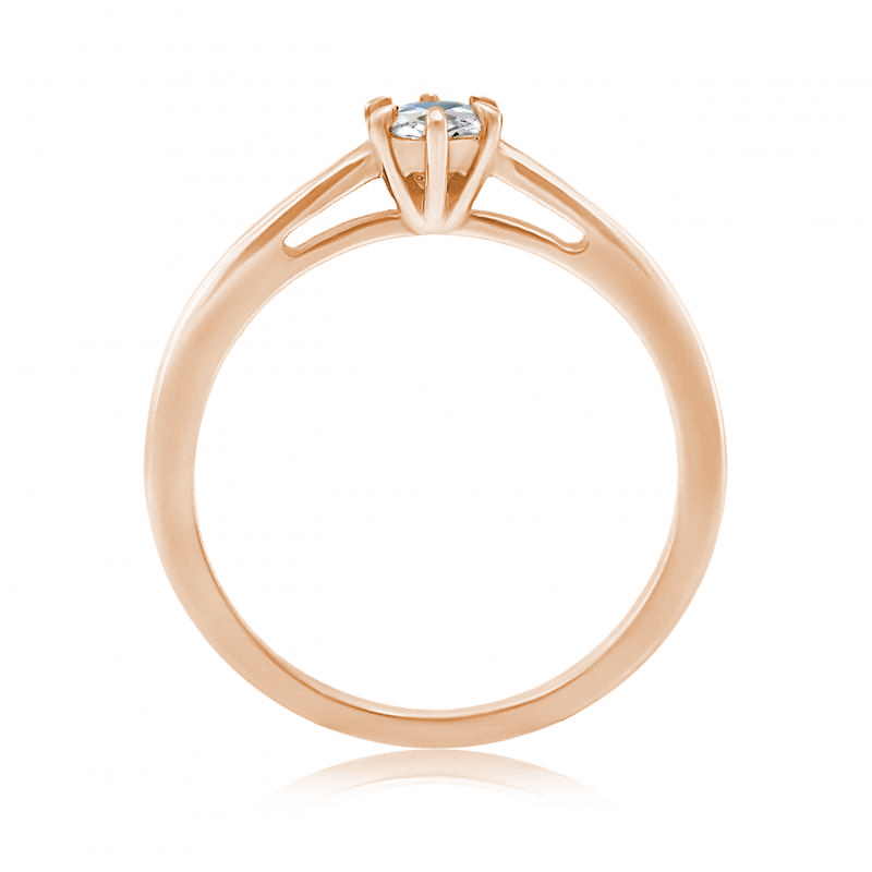Zlatý zásnubný prsteň s diamantom 9370