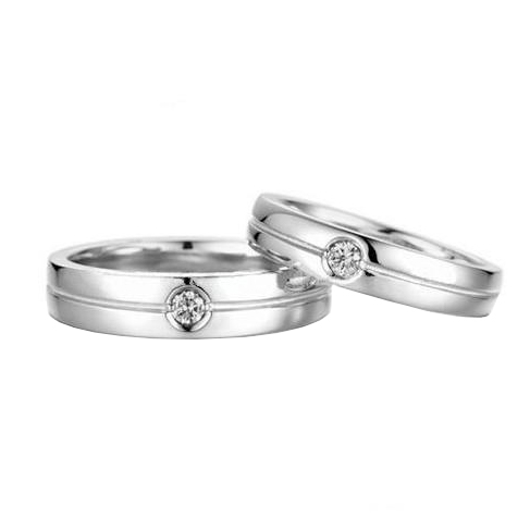 Snubné prstene z platiny s diamantmi Ailsa