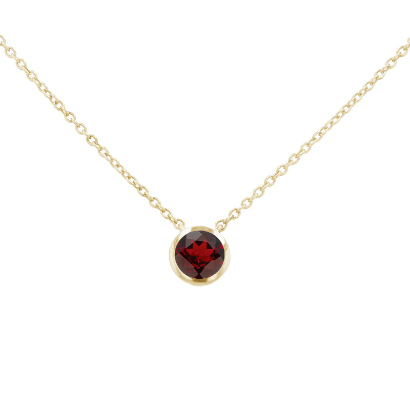 Zlatý náhrdelník s granátom Idella 97940