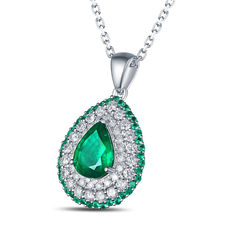 Smaragdový náhrdelník s diamantmi 9840