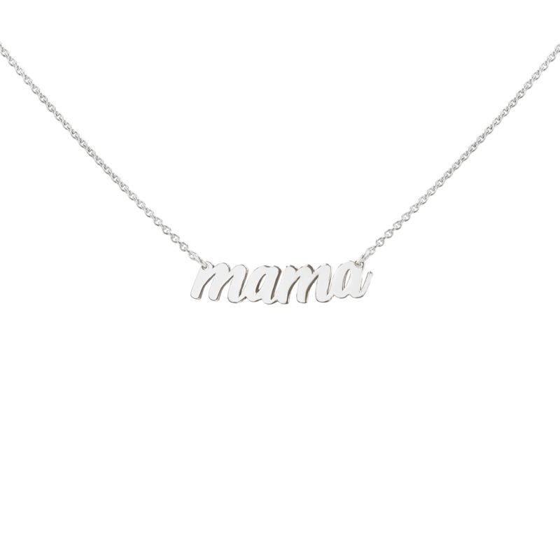Strieborný náhrdelník s nápisom Mama
