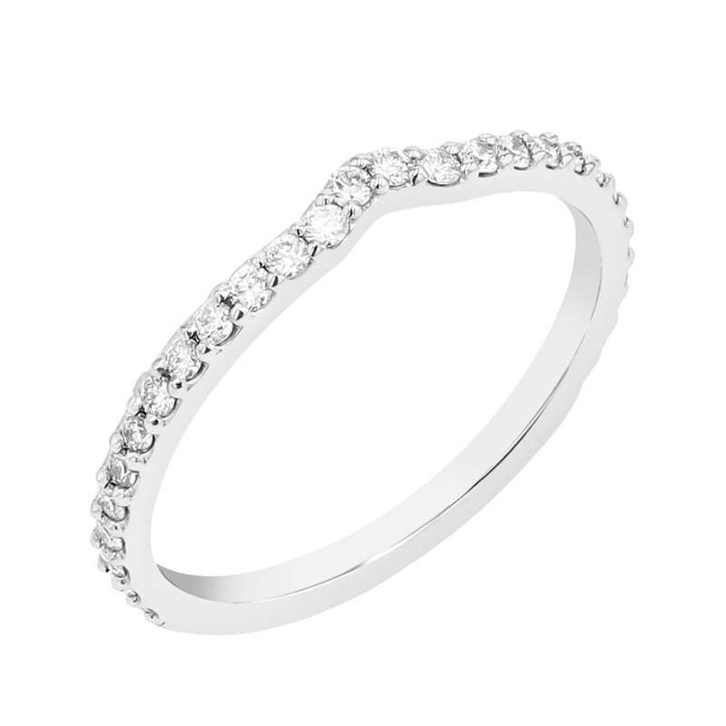 Eternity prsteň s lab-grown diamantmi a pánský plochý prsteň Timothee 100131