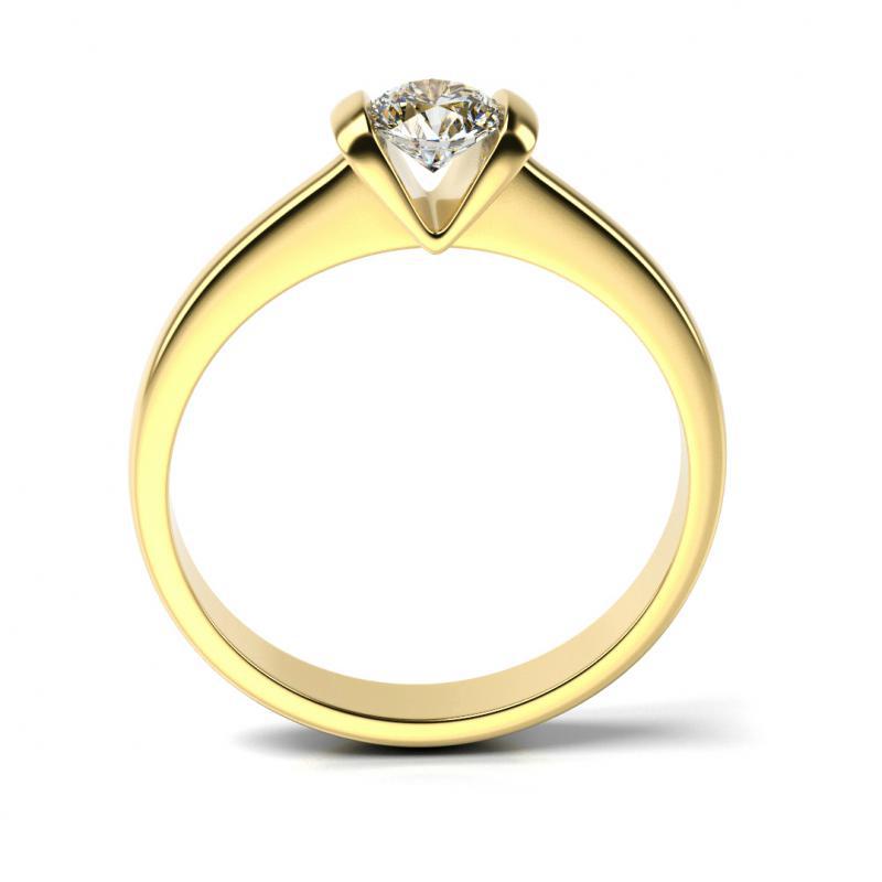 Diamantový prsteň zo žltého zlata Hane 10191