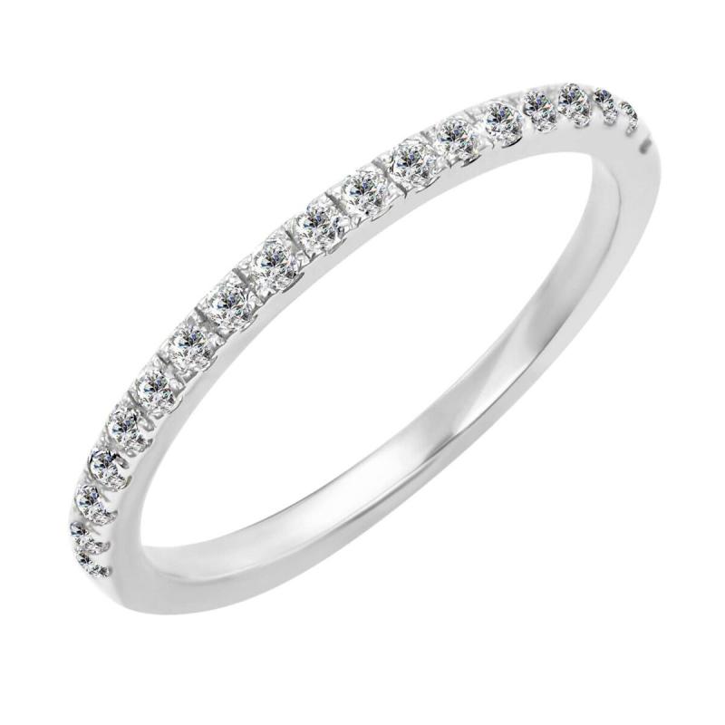 Eternity prsteň s lab-grown diamantmi a pánsky pologuľatý prsteň Amine 101921