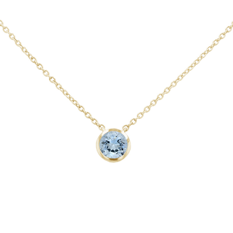 Strieborný náhrdelník s akvamarínom Hadley 103831