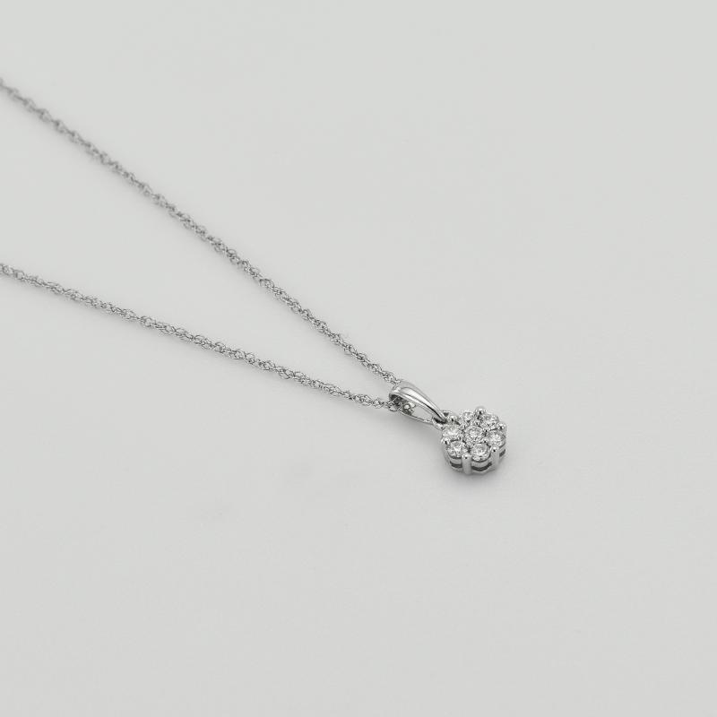 Strieborný náhrdelník s lab-grown diamantmi Hogan 104211