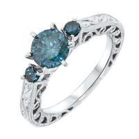 Zásnubný prsteň s modrými diamantmi Keya