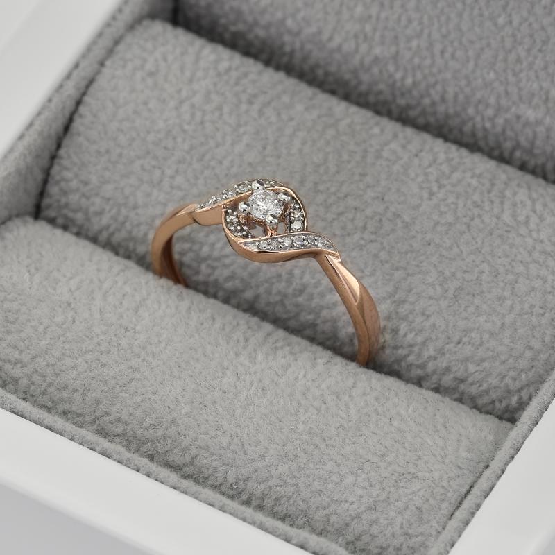 Strieborný prsteň s lab-grown diamantmi Krell 104601