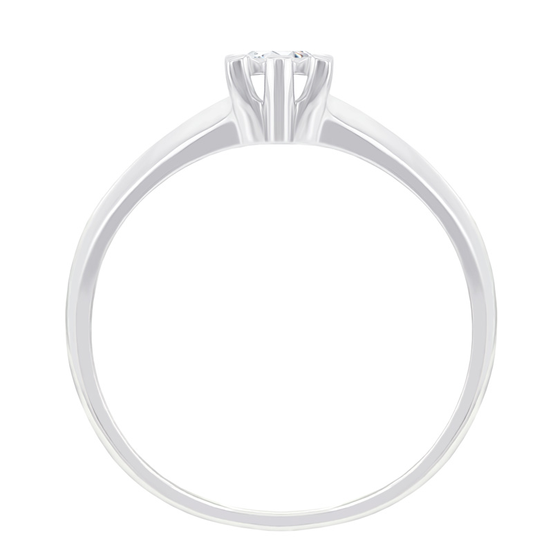 Zásnubný prsteň v štýle solitér s moissanitom Noble 105211