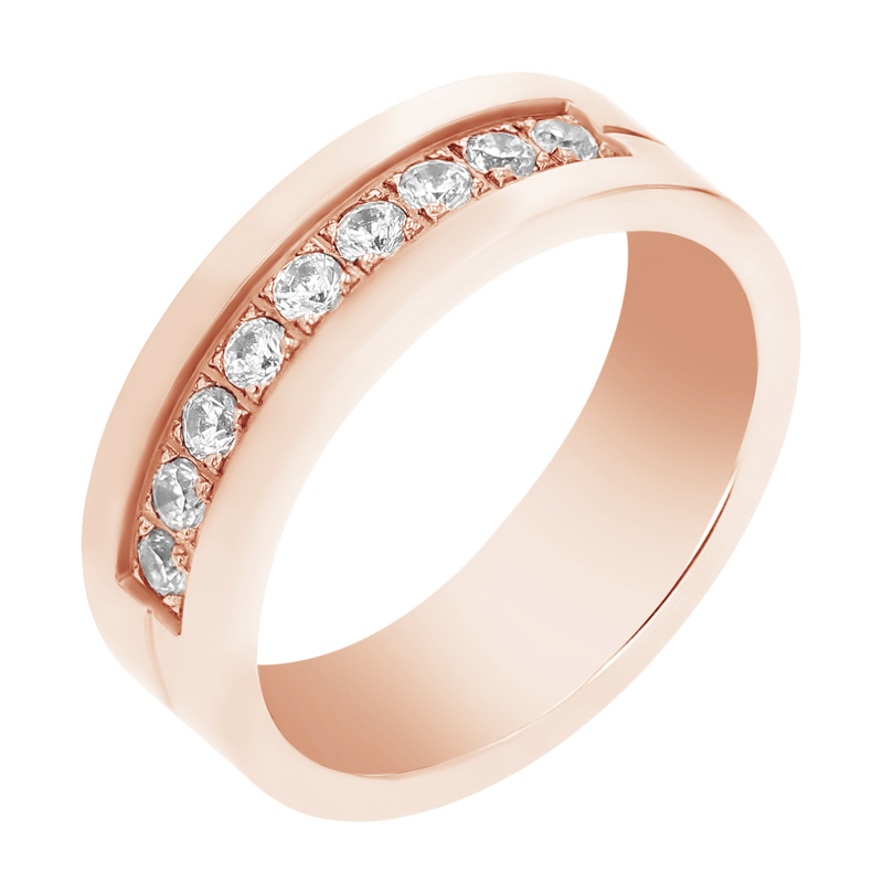 Zlaté svadobné prstene s diamantmi Zacy 105511