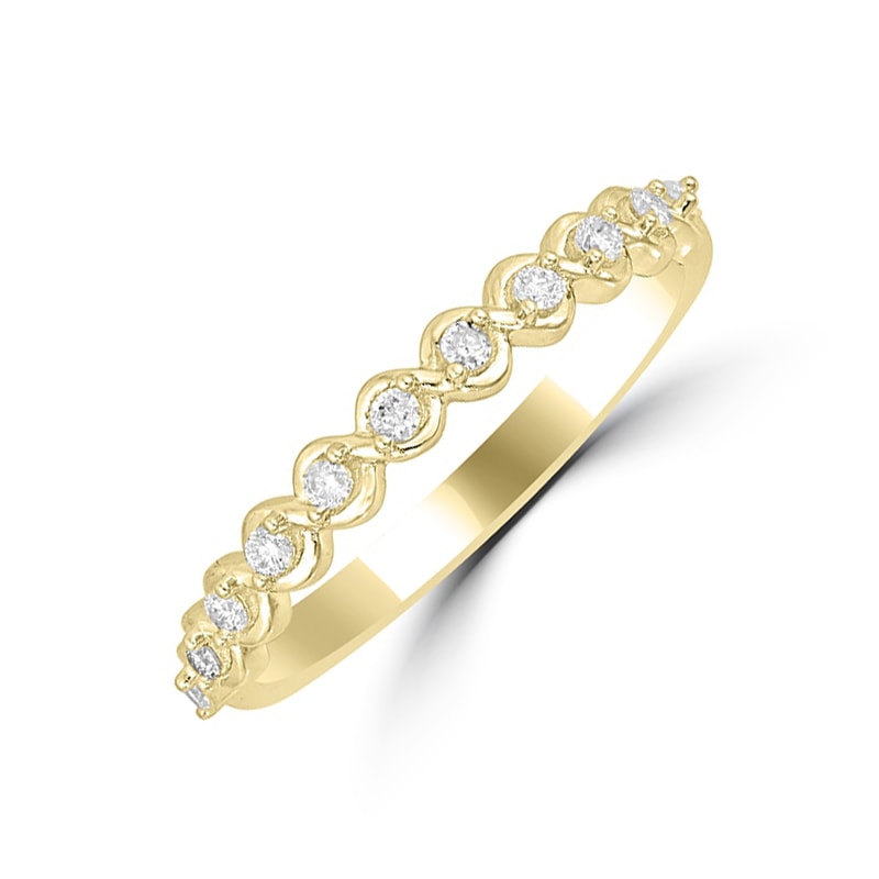 Vintage prsteň s lab-grown diamantmi a pánsky komfortný prsteň Lyssa 105901