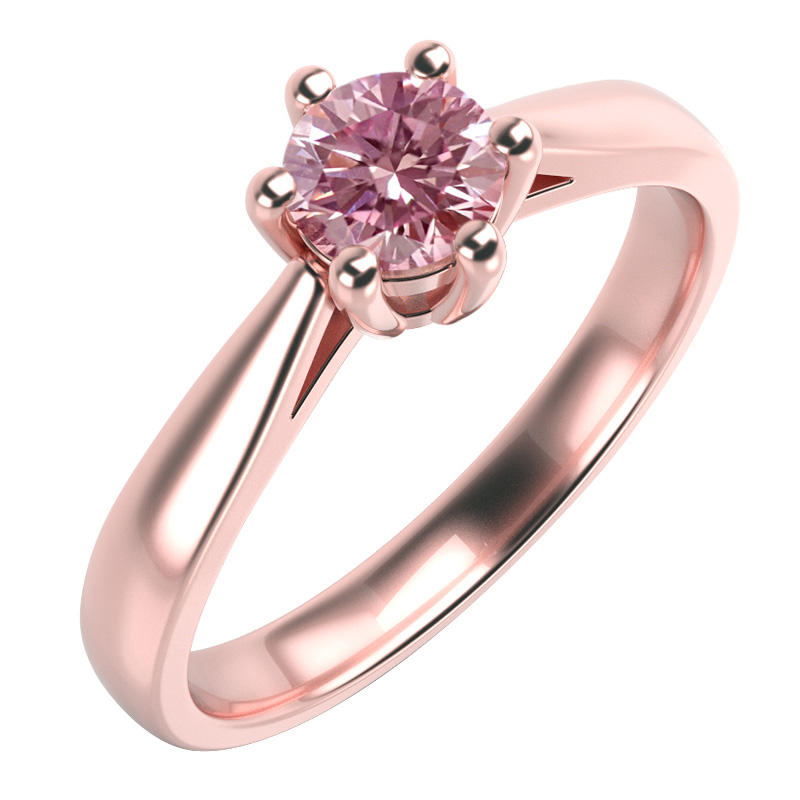 Zásnubný prsteň s certifikovaným fancy pink lab-grown diamantom Syllis 106291
