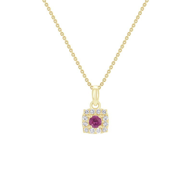 Zafírový halo náhrdelník s diamantmi Darcie 106661