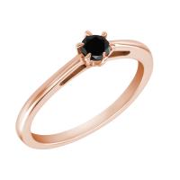 Zásnubný prsteň s čiernym diamantom Oria