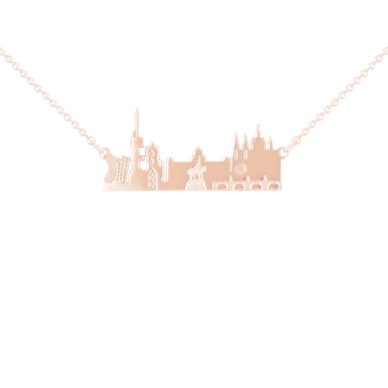 Strieborný náhrdelník mesta Praha 107201