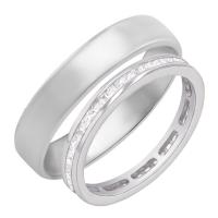 Eternity obrúčka s lab-grown diamantmi a komfortný prsteň Teppo