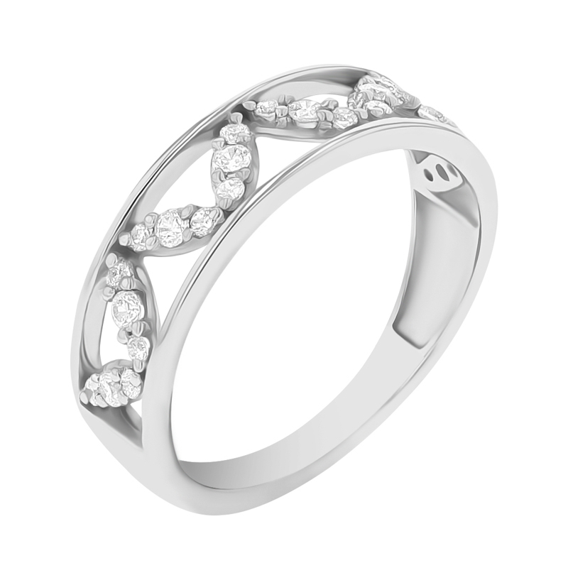 Atypický eternity prsteň s lab-grown diamantmi Corbett 112121