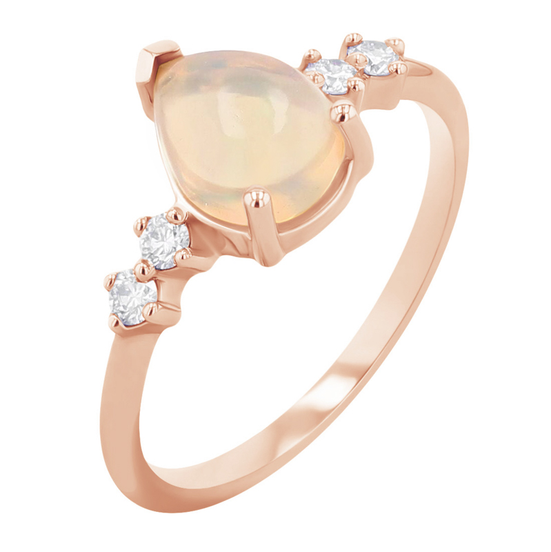 Opálový prsteň s diamantmi Arielle