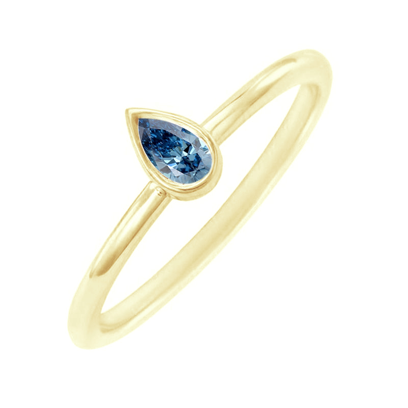 Minimalistický prsteň s certifikovaným fancy blue lab-grown diamantom Moyer 113731