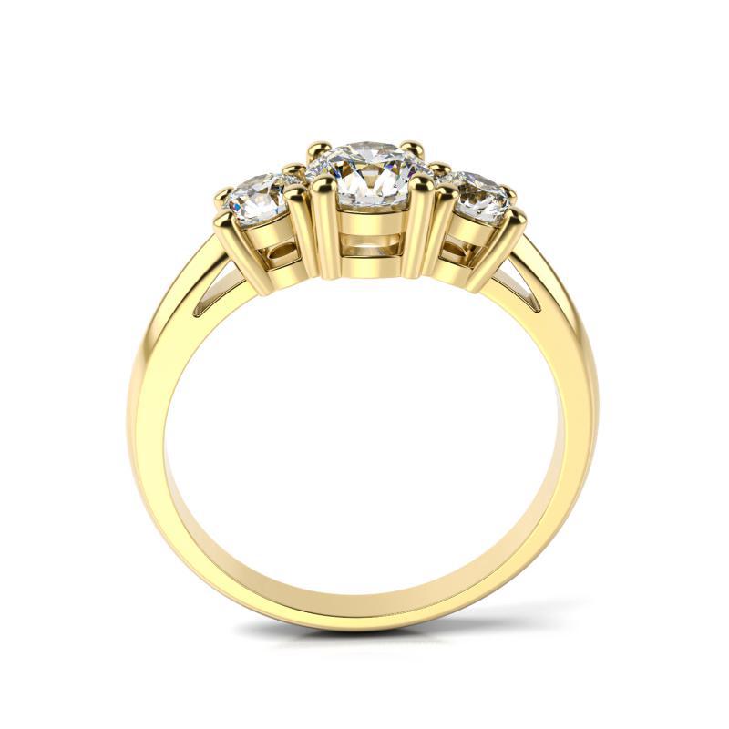 Prsteň zo žltého zlata 11411
