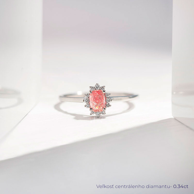 Zásnubný prsteň s certifikovaným fancy pink lab-grown diamantom Neve 114191