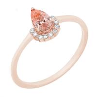 Zásnubný prsteň s certifikovaným fancy pink lab-grown diamantom Dorean
