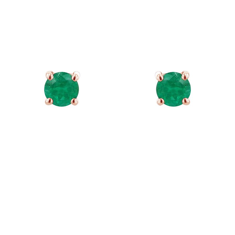 Strieborné náušnice so smaragdmi s výberom veľkosti Dalia 118151