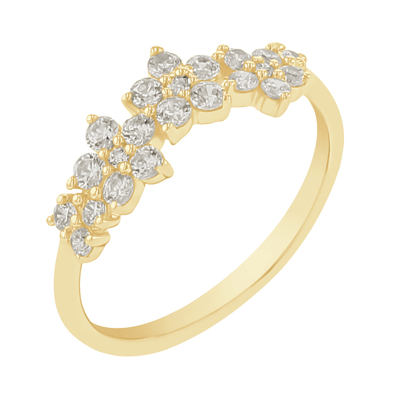 Kvetinový prsteň s lab-grown diamantmi Shauna 119751