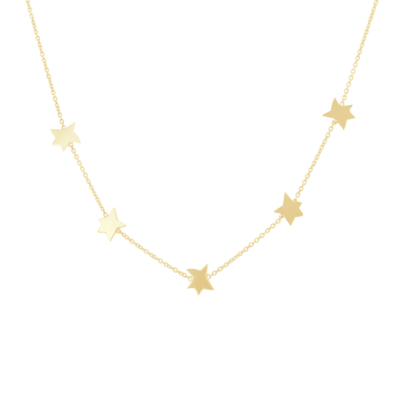 Strieborný náhrdelník s hviezdami Malý princ 121041