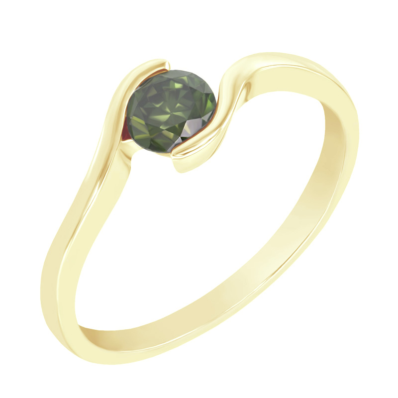 Zásnubný prsteň so zeleným diamantom Tany 125511