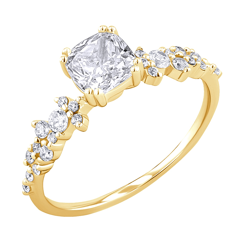 Romantický zásnubný prsteň s diamantmi Tora 125751