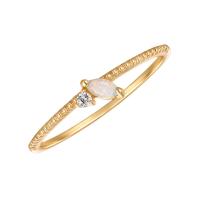 Zlatý prsteň s opálom a zafírom Arlette