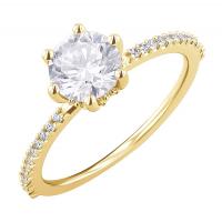 Zdobený zásnubný prsteň s lab-grown diamantmi Annice