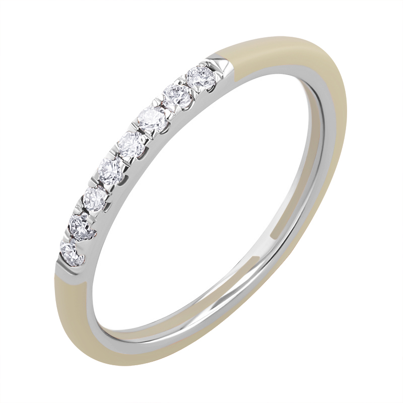 Keramický prsteň s diamantmi Velia 128721