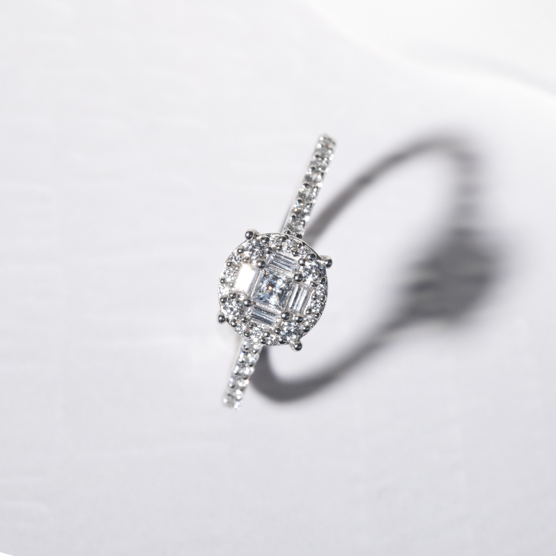 Halo zásnubný prsteň s diamantmi Isolda 128801