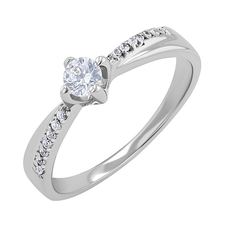 Zásnubný prsteň s diamantmi Sanely