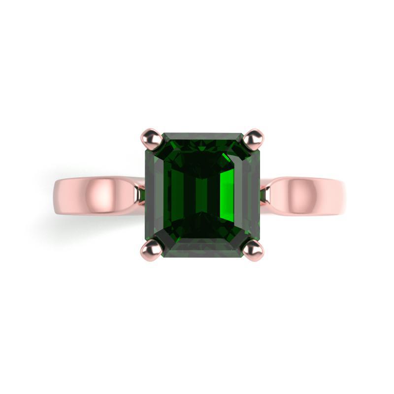 Zlatý zásnubný prsteň so smaragdom 13001